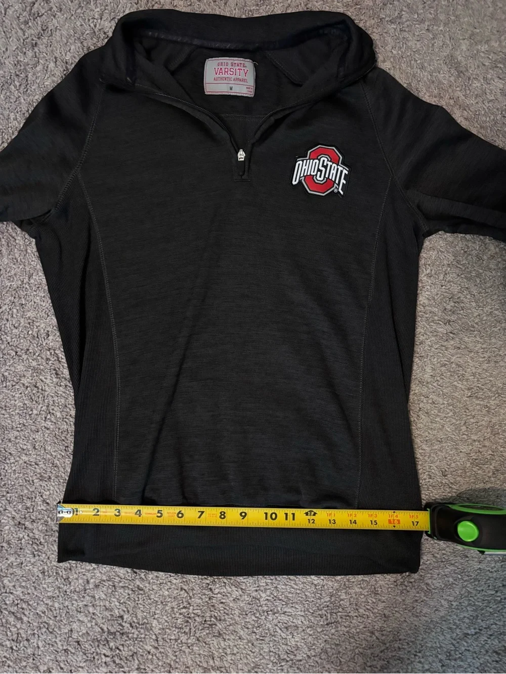 Ohio State Buckeyes Quarter Zip Pullover Medium Dark Gray Performance Sweatshirt